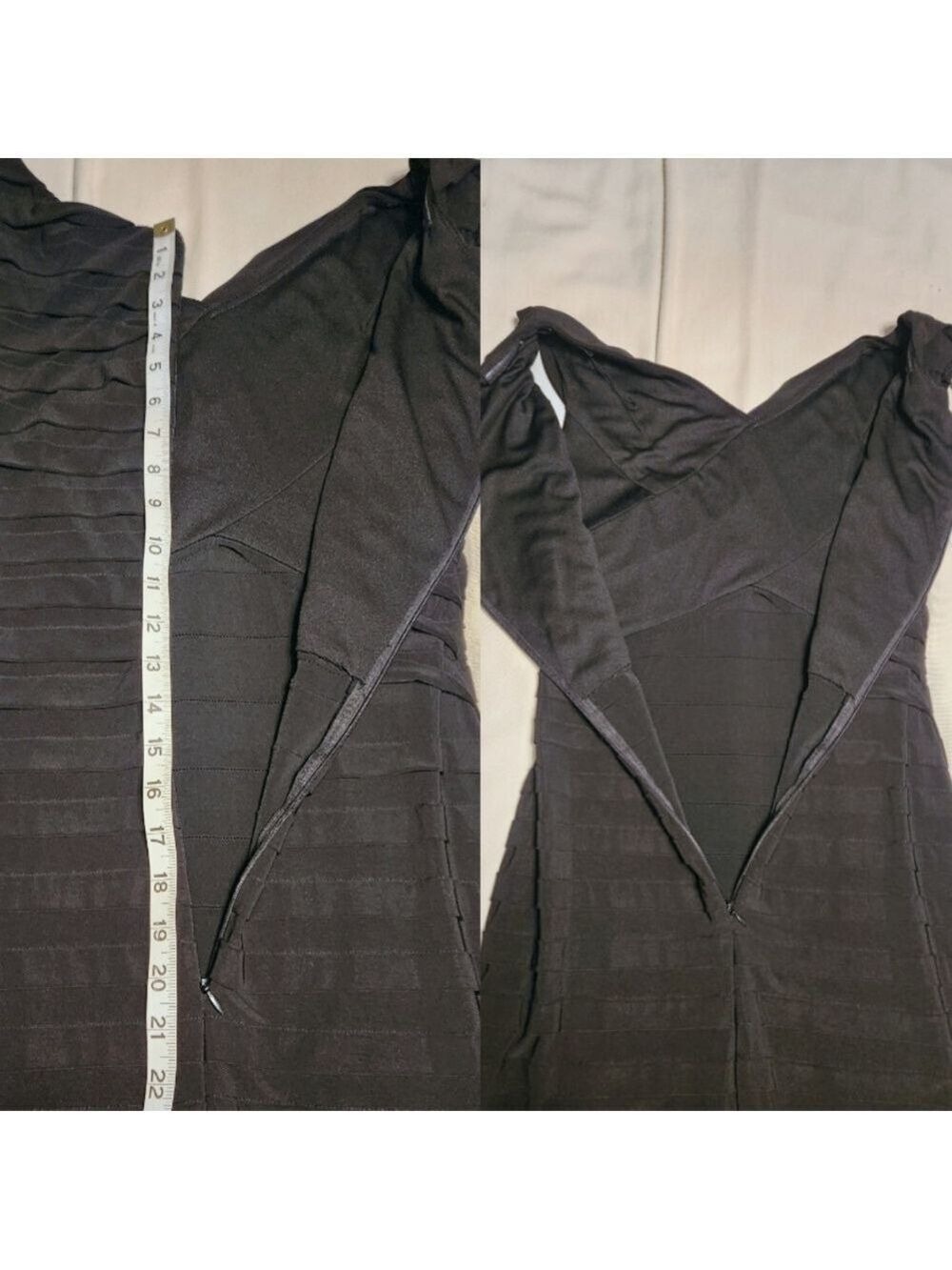 Adrianna Papell Black Sheath Dress Size 6 - Picture 11 of 12